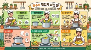 옥수수삶는법_레시피_한국어_인포그래픽_으로출력해줘_202606211610